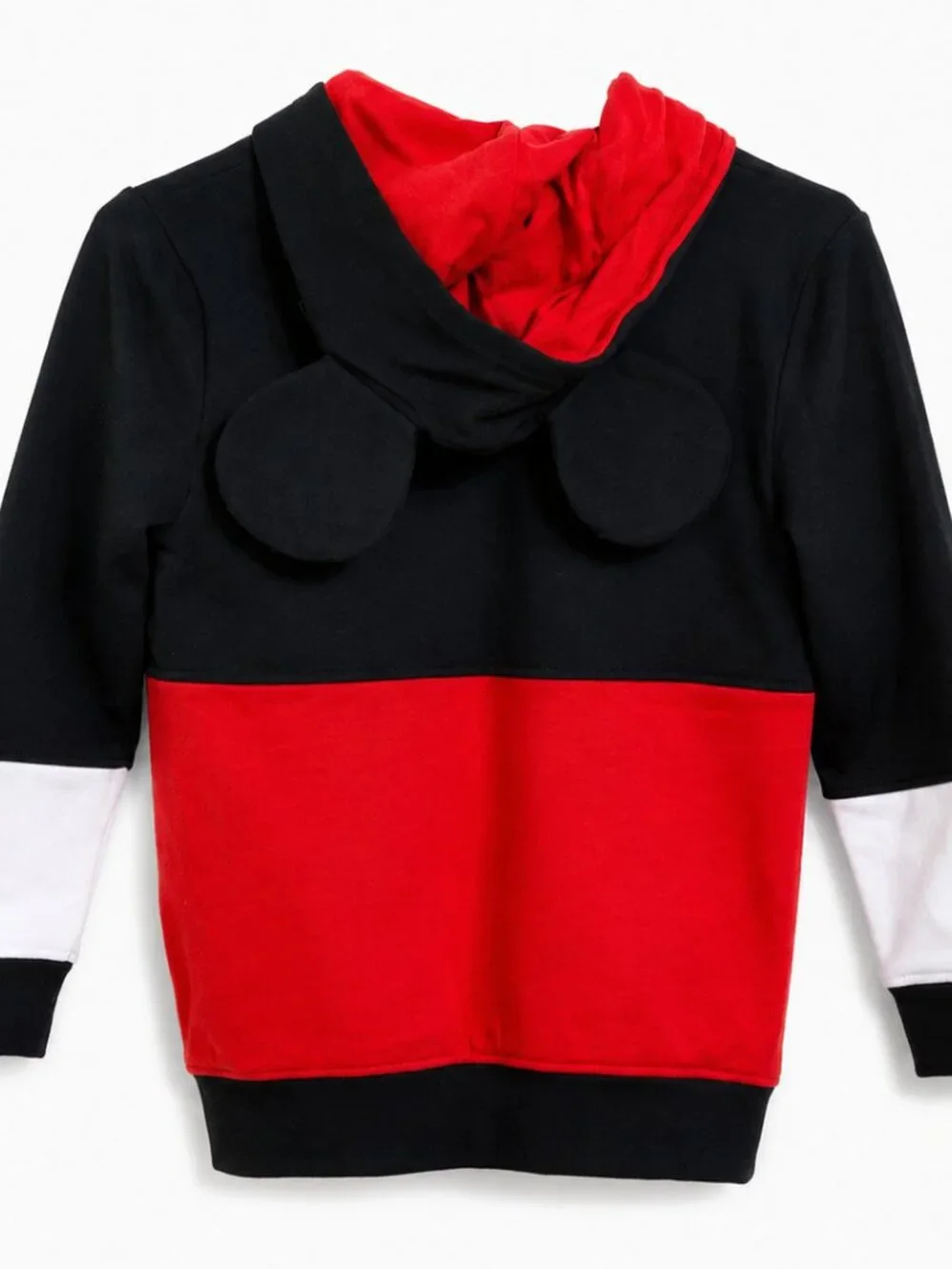 Disney Mickey Mouse Red Black Zip-Up Hoodie Youth Medium